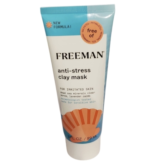 New Freeman Anti-Stress Dead Sea Minerals Sensitive Skin Face Clay Mask - Picture 1 of 3